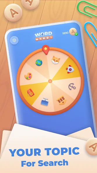 Word Wheel - Word Search [МОД: Много денег, Монет и Все открыто] Screenshot 1