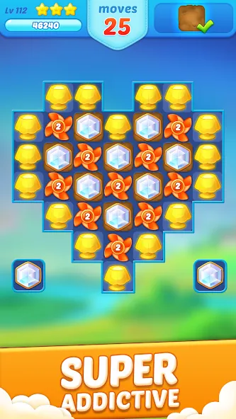 Jewel Crush™ - Match 3 Legend [МОД: Меню, Бесконечные монеты и Открытые уровни] Screenshot 1