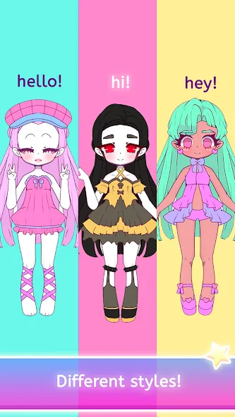Mimistar dress up chibi doll (Министар) [МОД: Бесконечные деньги, Монеты и Мега MOD] Screenshot 2