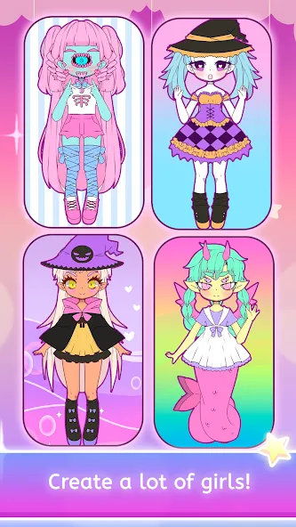 Mimistar dress up chibi doll (Министар) [МОД: Бесконечные деньги, Монеты и Мега MOD] Screenshot 4