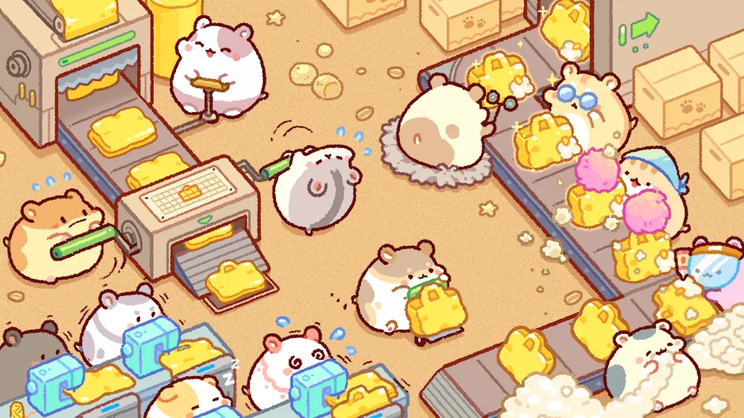 Hamster Bag Factory : Tycoon (Хэмстер сумка фабрика) [МОД: Много денег, Монет и Все открыто] Screenshot 1