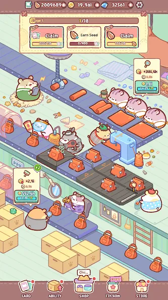 Hamster Bag Factory : Tycoon (Хэмстер сумка фабрика) [МОД: Много денег, Монет и Все открыто] Screenshot 4