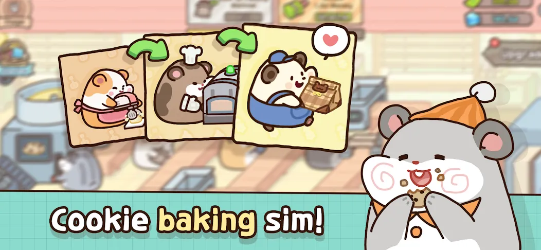 Hamster Cookie Factory [МОД: Много монет, Открытые уровни и Мега MOD] Screenshot 1