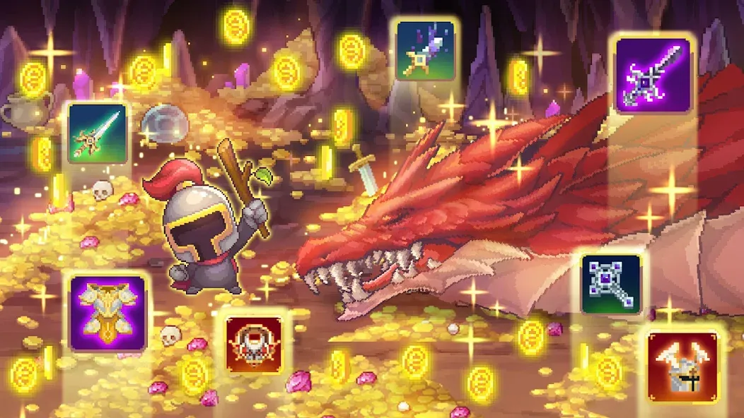 Retro Hero Mr Kim : Idle RPG [МОД: Все открыто, Дополнительные деньги и Меню MOD] Screenshot 2