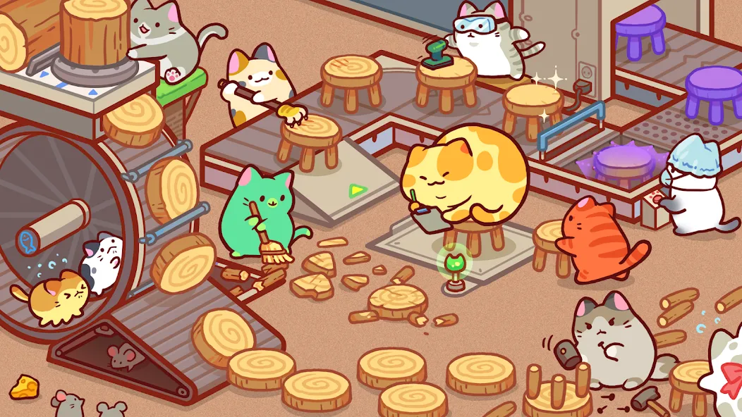 Kitty Cat Tycoon (Китти Кэт Тайкун) [МОД: Меню, Бесконечные монеты и Открытые уровни] Screenshot 1