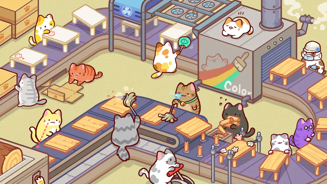 Kitty Cat Tycoon (Китти Кэт Тайкун) [МОД: Меню, Бесконечные монеты и Открытые уровни] Screenshot 4