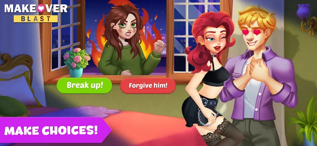 Makeover Blast: Dressup Salon (Мейковер Бласт) [МОД: Бесконечные деньги, Монеты и Мега MOD] Screenshot 1