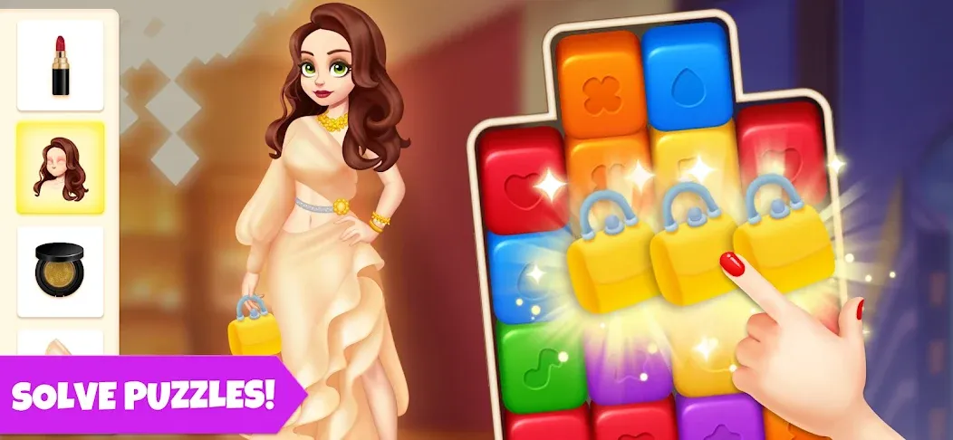 Makeover Blast: Dressup Salon (Мейковер Бласт) [МОД: Бесконечные деньги, Монеты и Мега MOD] Screenshot 5