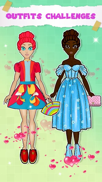 Paper Doll Dress up Games [МОД: Деньги, Монеты и Меню MOD] Screenshot 3