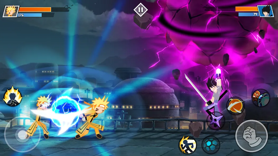 Stick Ninja Fight (Стикман Ниндзя Файт) [МОД: Много денег, Монет и Все открыто] Screenshot 1