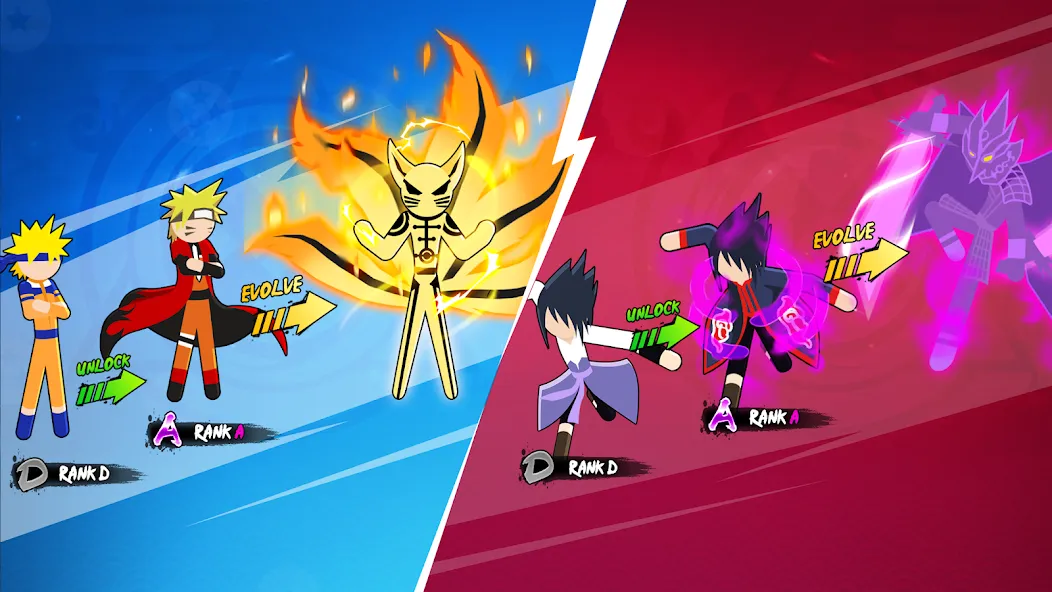 Stick Ninja Fight (Стикман Ниндзя Файт) [МОД: Много денег, Монет и Все открыто] Screenshot 2