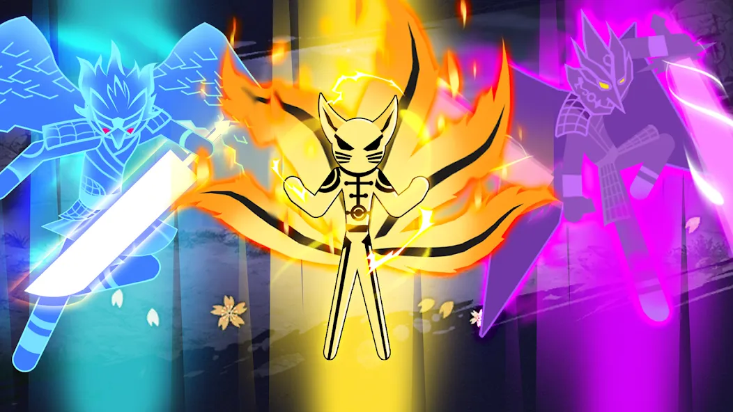 Stick Ninja Fight (Стикман Ниндзя Файт) [МОД: Много денег, Монет и Все открыто] Screenshot 3