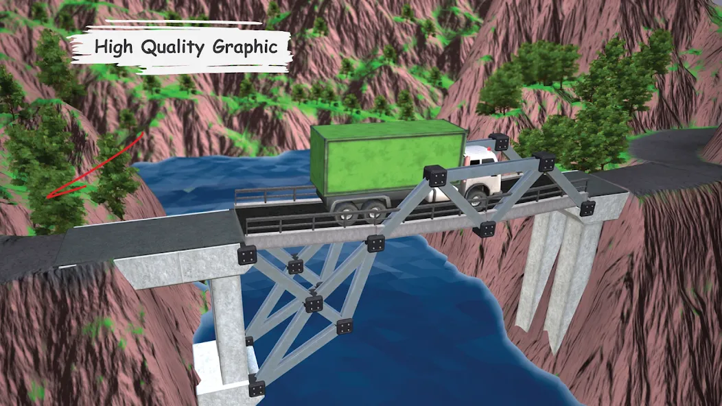 Bridgezz: Bridge Construction (Бриджзз) [МОД: Меню, Бесконечные монеты и Открытые уровни] Screenshot 1