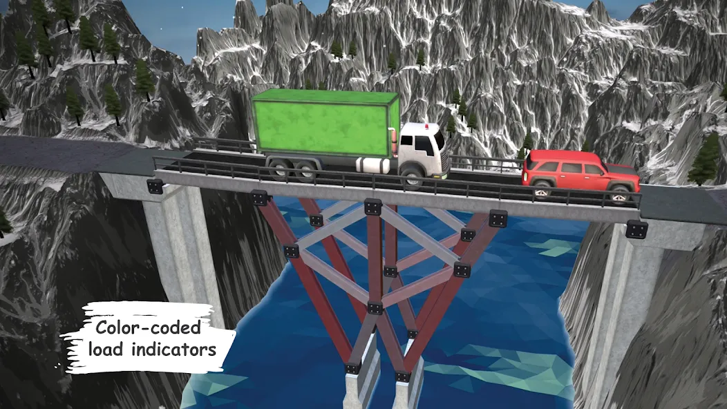 Bridgezz: Bridge Construction (Бриджзз) [МОД: Меню, Бесконечные монеты и Открытые уровни] Screenshot 2