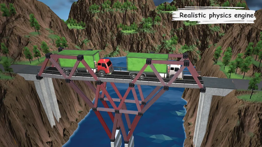 Bridgezz: Bridge Construction (Бриджзз) [МОД: Меню, Бесконечные монеты и Открытые уровни] Screenshot 4