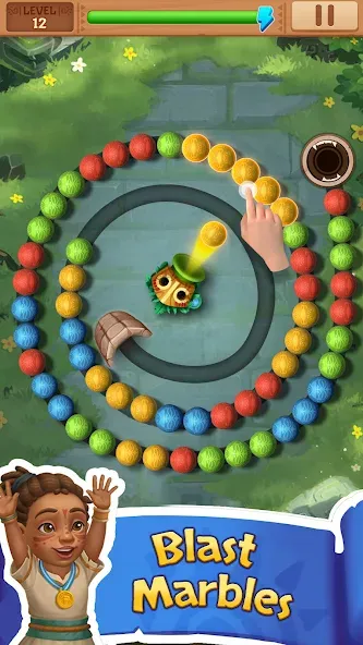 Island Adventure Jungle  Blast (Марбл Пазл) [МОД: Бесконечные деньги, Монеты и Мега MOD] Screenshot 1