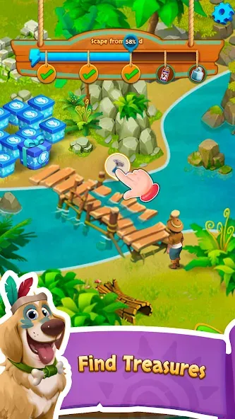Island Adventure Jungle  Blast (Марбл Пазл) [МОД: Бесконечные деньги, Монеты и Мега MOD] Screenshot 3