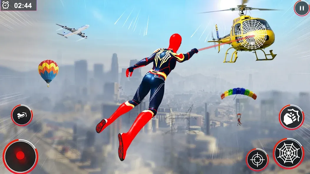 Flying Spider Rope Hero Fight (Флайинг Спайдер Роп Хиро Файт) [МОД: Много монет, Открытые уровни и Мега MOD] Screenshot 4
