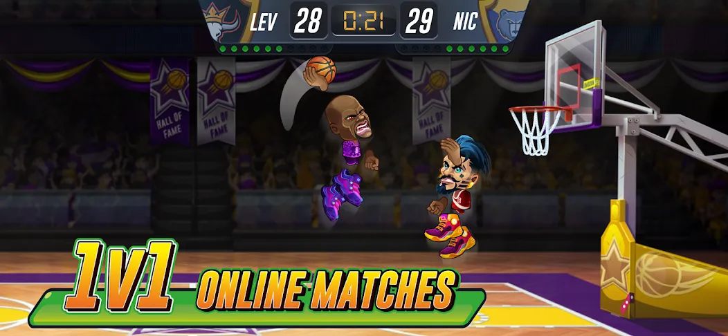 Basketball Arena: Online Game (Баскетбольная арена) [МОД: Все открыто, Дополнительные деньги и Меню MOD] Screenshot 1