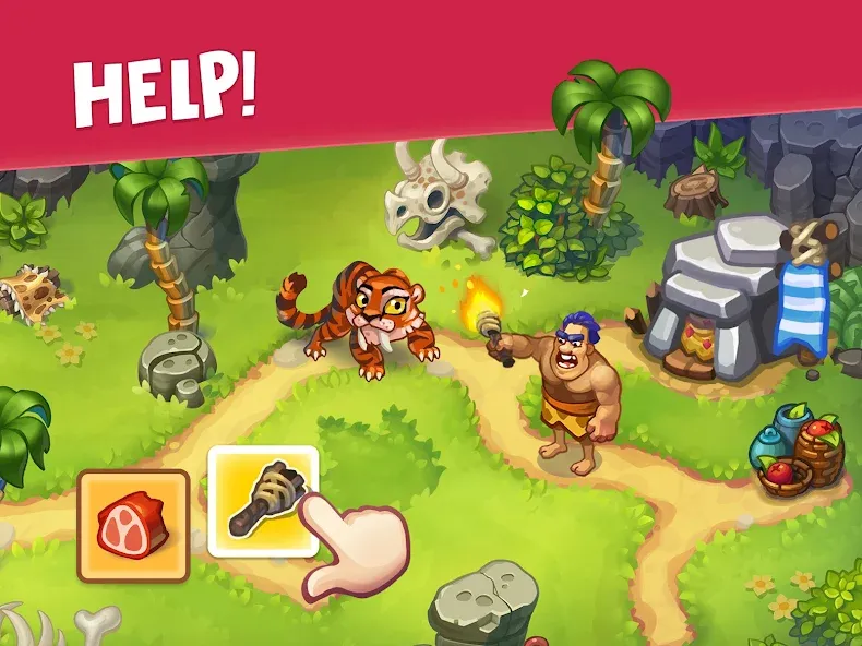 Tribe Dash - Time management (Трайб Дэш) [МОД: Много денег, Монет и Все открыто] Screenshot 1