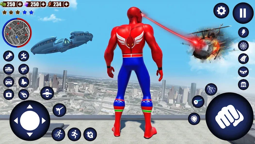 Flying Superhero Robot Games (Флайинг Супергерой Робот Игры) [МОД: Бесконечные деньги, Монеты и Мега MOD] Screenshot 3