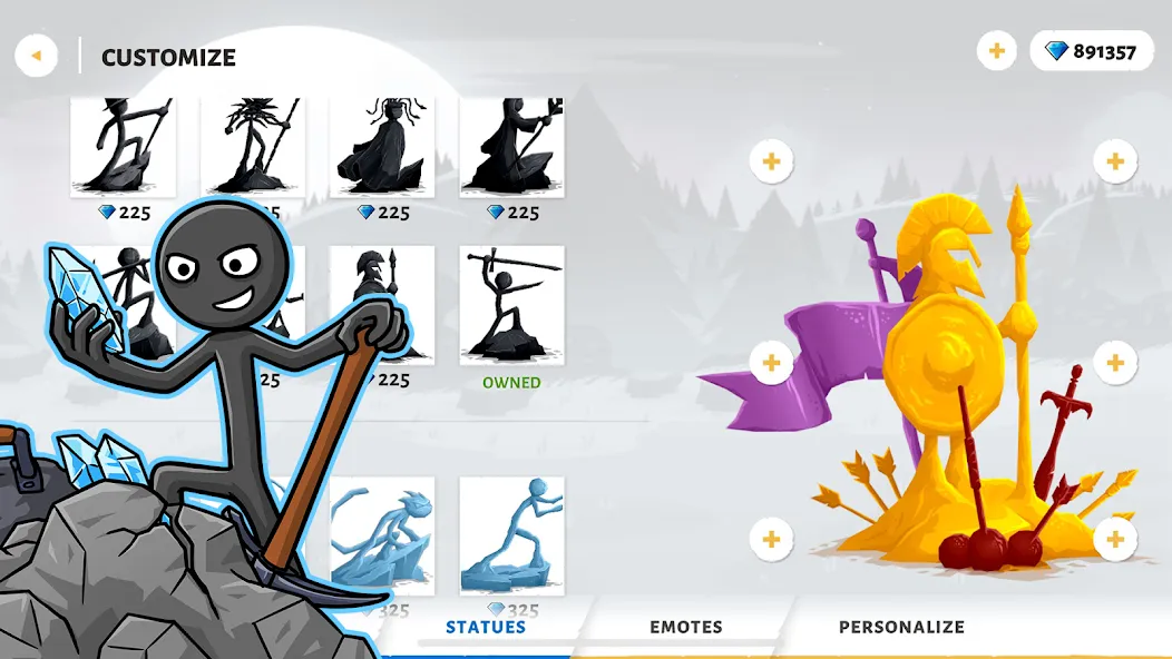 Stick War: Saga (Стик Вар 3) [МОД: Бесконечные деньги, Монеты и Мега MOD] Screenshot 4