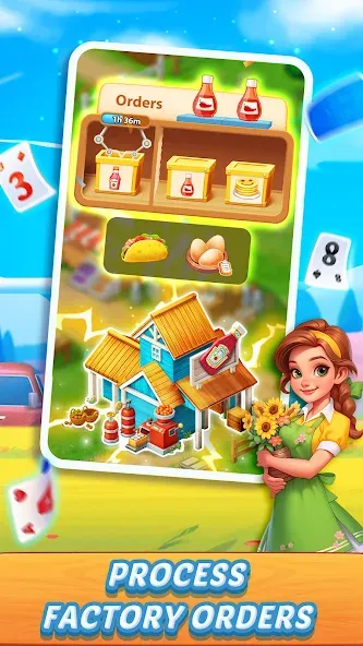 Solitaire Farm Adventure (Солитер) [MOD: Premium/Unlocked] - Скриншот 3