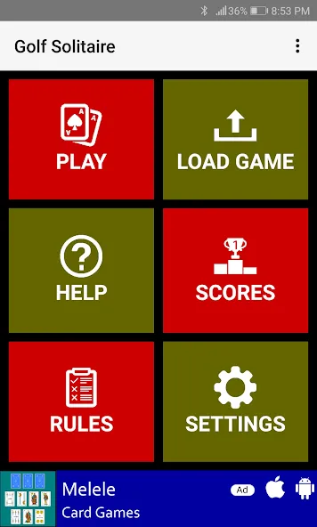 Golf Solitaire (Гольф солитер) [МОД: Много денег, Монет и Все открыто] Screenshot 1
