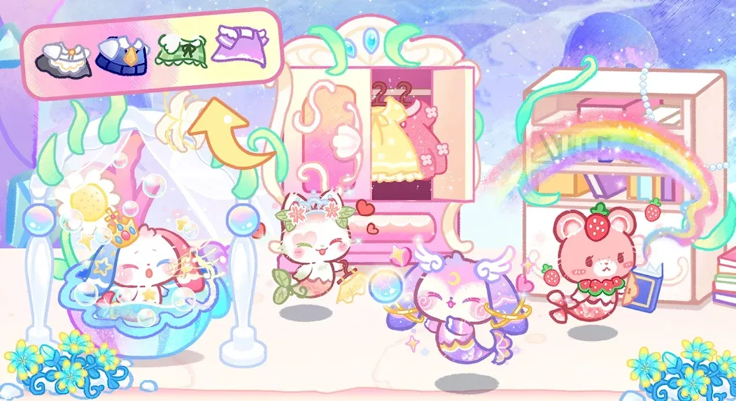 Lovely Cat:Mercat Castle (Лавли Кэт Мермейд Касл) [МОД: Много денег, Монет и Все открыто] Screenshot 3