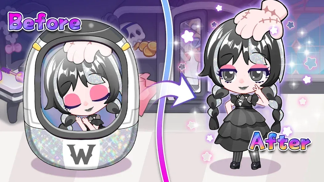 Chibi Doll: My School (Чиби Долл) [МОД: Все открыто, Дополнительные деньги и Меню MOD] Screenshot 1