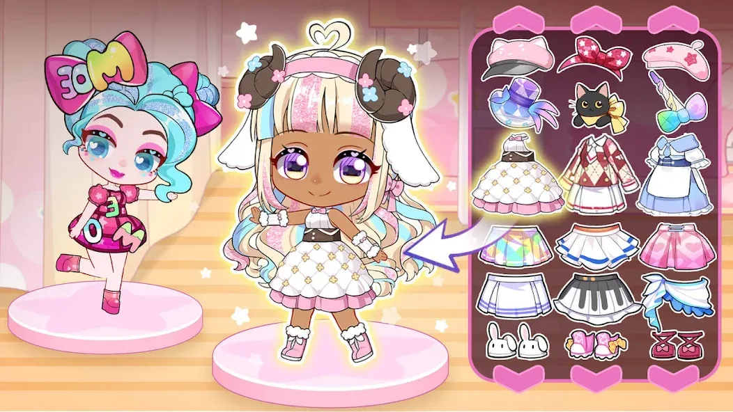 Chibi Doll: My School (Чиби Долл) [МОД: Все открыто, Дополнительные деньги и Меню MOD] Screenshot 2