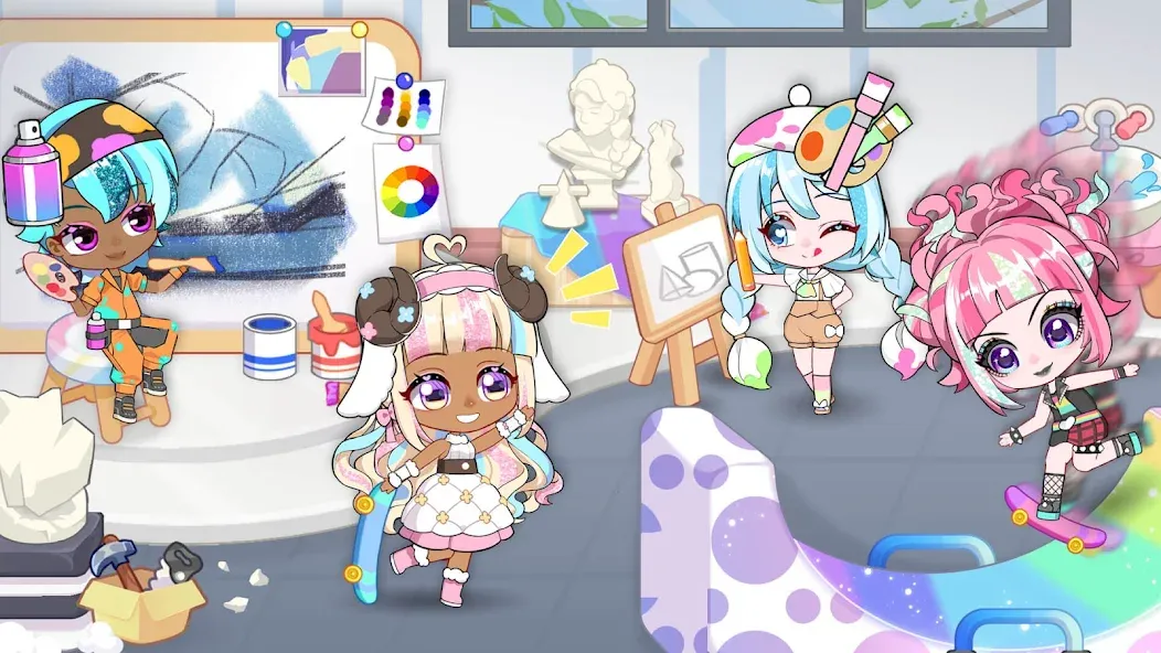 Chibi Doll: My School (Чиби Долл) [МОД: Все открыто, Дополнительные деньги и Меню MOD] Screenshot 5