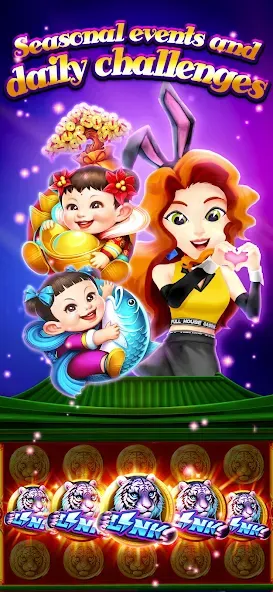 Full House Casino - Slots Game (Фулл Хаус Казино) [МОД: Меню, Бесконечные монеты и Открытые уровни] Screenshot 5