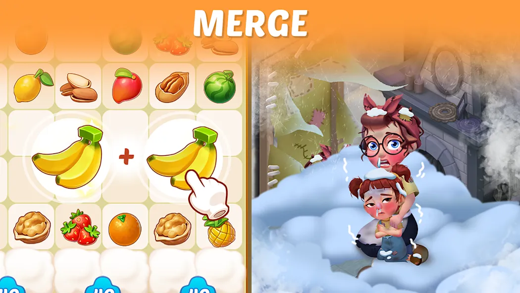 Merge Cooking:Theme Restaurant [МОД: Много монет, Открытые уровни и Мега MOD] Screenshot 2