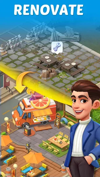 Merge Cooking:Theme Restaurant [МОД: Много монет, Открытые уровни и Мега MOD] Screenshot 5