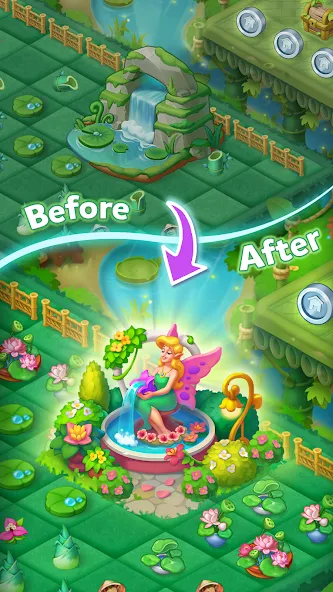 Merge HomeTown: Merge Games [МОД: Много монет, Открытые уровни и Мега MOD] Screenshot 1