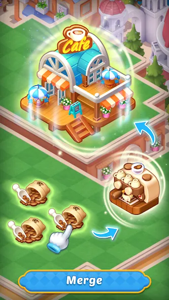Merge HomeTown: Merge Games [МОД: Много монет, Открытые уровни и Мега MOD] Screenshot 2