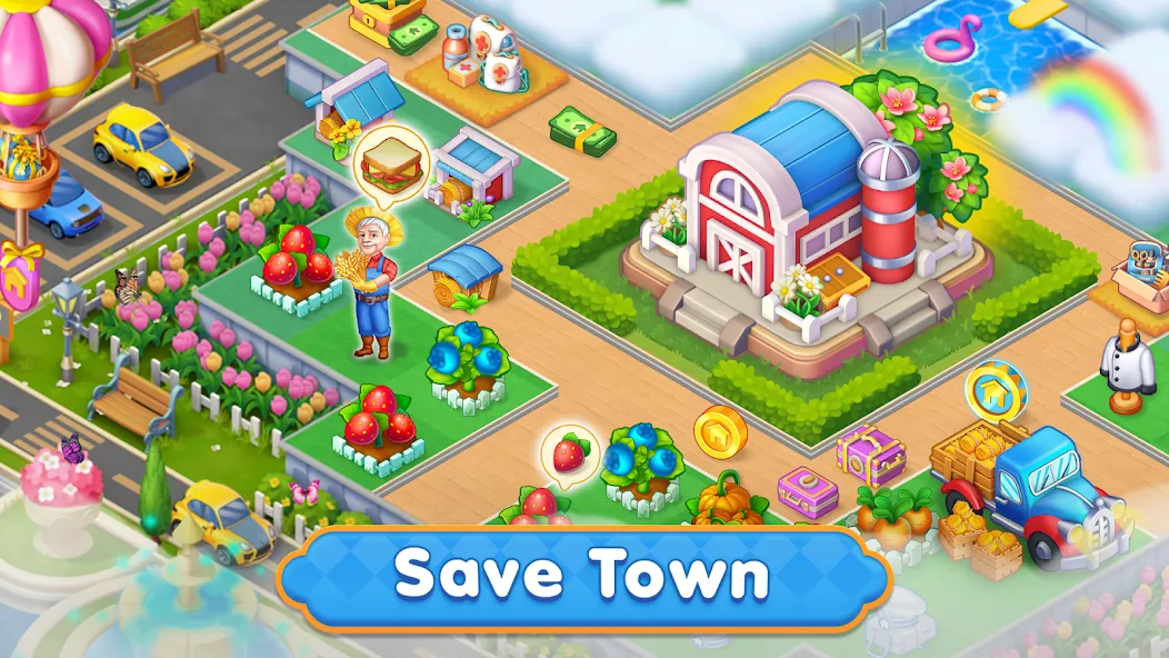 Merge HomeTown: Merge Games [МОД: Много монет, Открытые уровни и Мега MOD] Screenshot 4