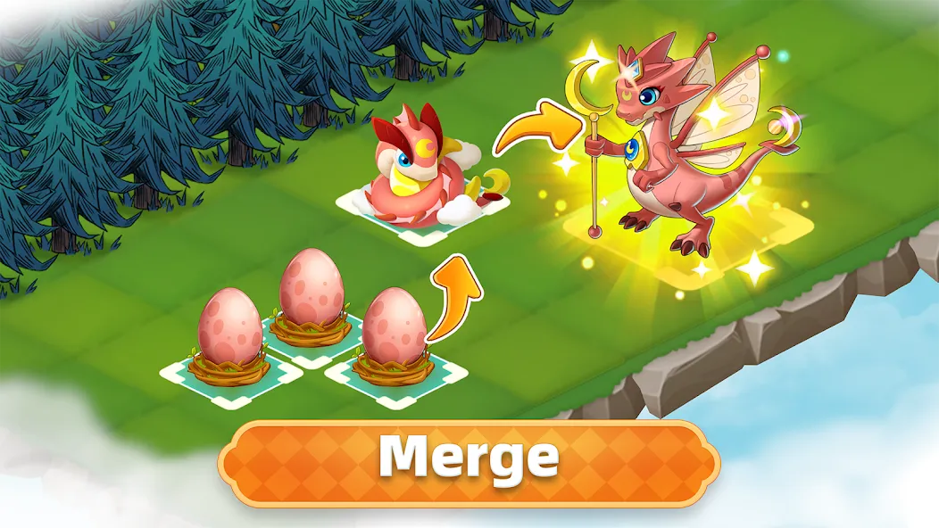 Merge Legends: Dragon Island (Мердж Легендс) [МОД: Меню, Бесконечные монеты и Открытые уровни] Screenshot 1