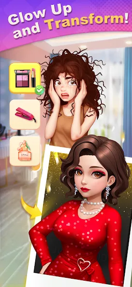 Merge Lover: Story & Makeover (Мердж Ловер) [МОД: Меню, Бесконечные монеты и Открытые уровни] Screenshot 2