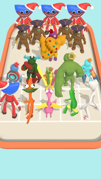 Merge Monster Squad (Мердж Рейнбоу) [МОД: Много монет, Открытые уровни и Мега MOD] Screenshot 1