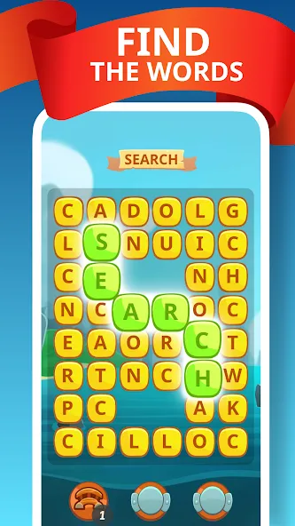 Word Treasure Hunt [МОД: Меню, Бесконечные монеты и Открытые уровни] Screenshot 1