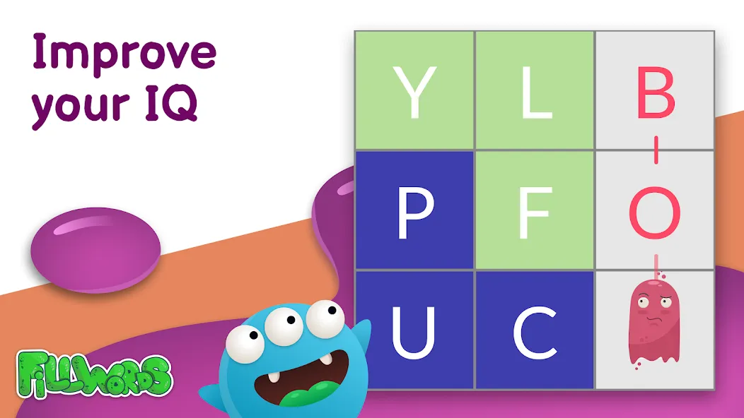 Fill Words: Word Search Puzzle [МОД: Деньги, Монеты и Меню MOD] Screenshot 1