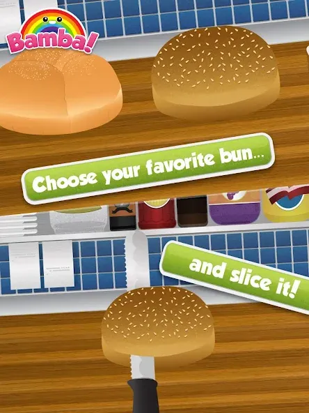 Bamba Burger (Бамба Бургер) [МОД: Много монет, Открытые уровни и Мега MOD] Screenshot 2