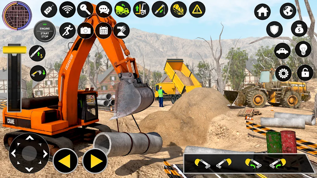 Construction Excavator Game 3D [МОД: Бесконечные деньги, Монеты и Мега MOD] Screenshot 1