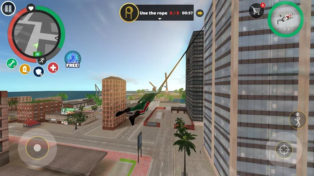 Rope Hero: Vice Town (Роуп Хиро) [МОД: Много монет, Открытые уровни и Мега MOD] Screenshot 2