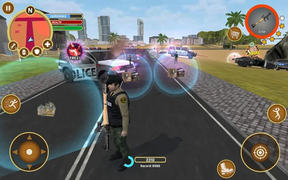 Miami Crime Police (Майами Крайм Полис) [МОД: Деньги, Монеты и Меню MOD] Screenshot 2