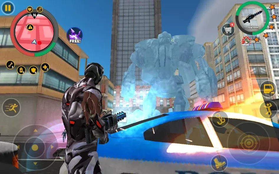 Rope Hero 3 (Роуп Хиро 3) [МОД: Меню, Бесконечные монеты и Открытые уровни] Screenshot 2