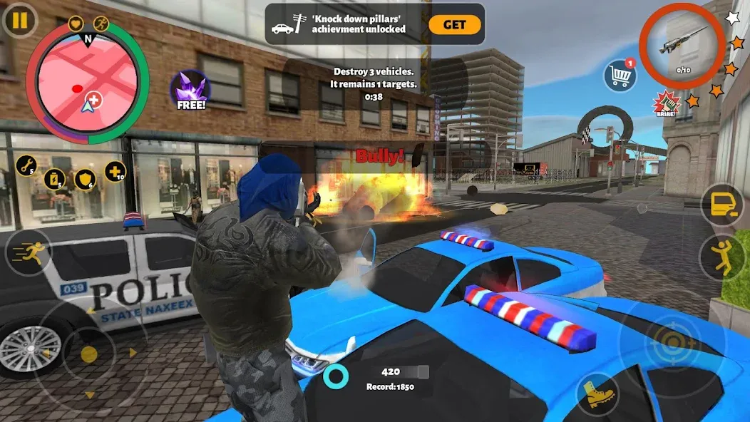 Rope Hero 3 (Роуп Хиро 3) [МОД: Меню, Бесконечные монеты и Открытые уровни] Screenshot 5