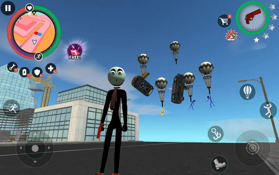 Stick Rope Hero 2 (Стикман Роуп Хиро 2) [МОД: Деньги, Монеты и Меню MOD] Screenshot 4
